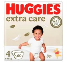 Підгузки Huggies Extra Care 4 (8-16 кг) 60 шт (5029053578118)