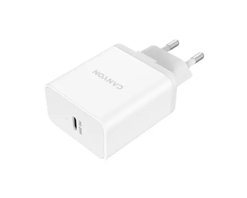 Зарядний пристрій Canyon PD 20W/QC3.0 18W WALL Charger with 1-USB A+ 1-USB-C (CNE-CHA20W03)