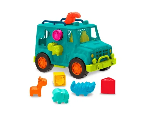 Розвиваюча іграшка Battat сортер - Вантажівка Сафарі (колір море) (BX2024Z)
