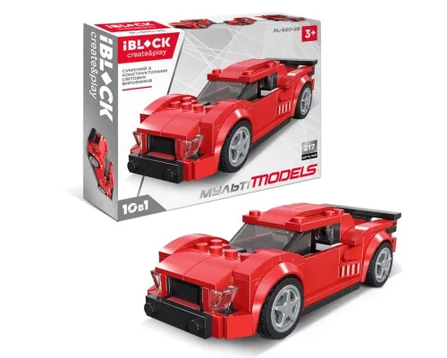 Конструктор iBlock Мульті models Машинка червона (PL-920-28)