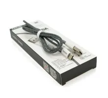 Дата кабель USB 2.0 AM to Lightning 1.0m KSC-028 JINDIAN Black 2.4A iKAKU (KSC-028-B-L)