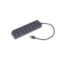 Концентратор Gembird 7 ports (1xUSB3.1+6xUSB2.0) switch black (UHB-U3P1U2P6P-01)