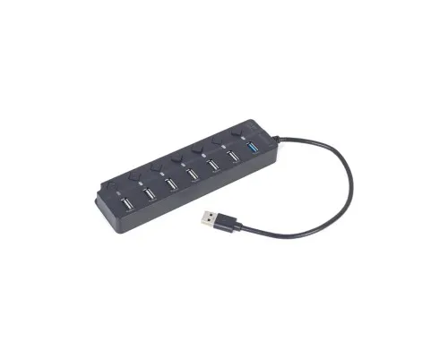 Концентратор Gembird 7 ports (1xUSB3.1+6xUSB2.0) switch black (UHB-U3P1U2P6P-01)