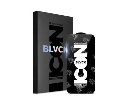 Скло захисне Armorstandart Supreme Black Icon 2.5D Apple iPhone 14 Plus/13 Pro Max (ARM69294)