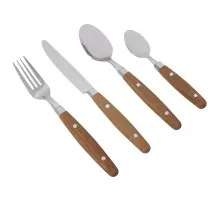 Набір туристичного посуду Gimex Cutlery Nature 16 Pieces 4 Person Wood (6960904)
