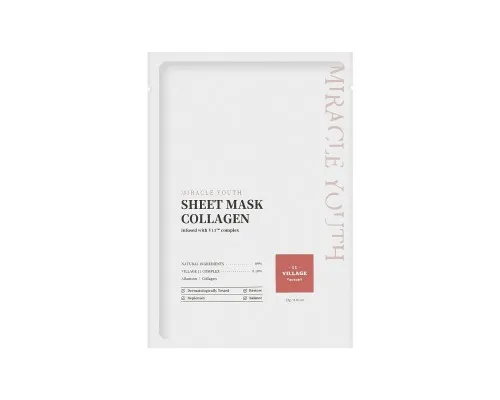 Маска для обличчя Village 11 Factory Miracle Youth Cleansing Sheet Mask Collagen 23 г (8809663754433)