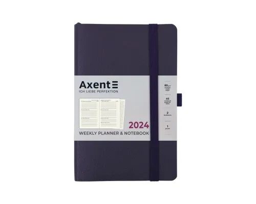 Тижневик Axent 2024 Partner Soft Skin 125 x 195 мм, синій (8509-24-02-A)