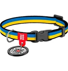 Ошейник для животных WAUDOG Nylon с QR паспортом "Colors of freedom" пластиковый фастекс XXL (284-4020)