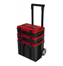 Ящик для инструментов Einhell E-Case Tower, 1 кейс S-F, 1 кейс S-F с вкладышем Grid Foam Set, 1 кейс L с колесами (4540015)