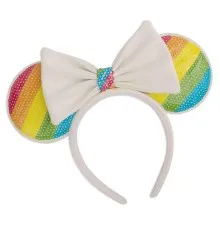 Детский обруч для волос Loungefly LF Disney Sequin Rainbow Minnie (WDHB0088)