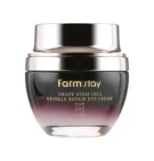 Крем для шкіри навколо очей FarmStay Grape Stem Cell Wrinkle Repair Eye Cream З фітостовбуровими клітинами винограду 50 мл (8809317284880)
