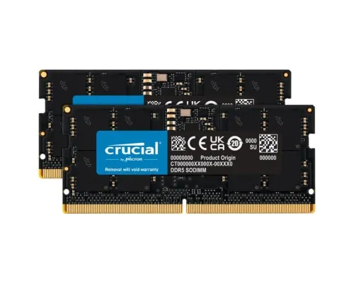 Модуль памяті для ноутбука SoDIMM DDR5 32GB (2x16GB) 5600 MHz Ripjaws Micron (CT2K16G56C46S5)
