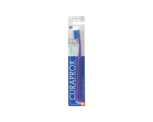 Зубна щітка Curaprox CS 5460 Ortho Ultra Soft Ультрам'яка ортодонтична Фіолетова із синьою щетиною (CS 5460 Ortho-11)