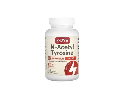 Амінокислота Jarrow Formulas N-ацетил Тирозин, 350 мг, N-Acetyl Tyrosine, 120 капсул (JRW-15051)