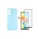 Чохол до мобільного телефона Dengos Kit for OPPO A78 4g case + glass (ice blue) (DG-KM-04)