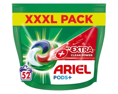 Капсулы для стирки Ariel Pods All-in-1 + Сила экстраочистки 52 шт. (8001090804938)