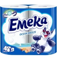 Туалетний папір Emeka Ocean Breeze 3 шари 4 рулони (3800024026515)