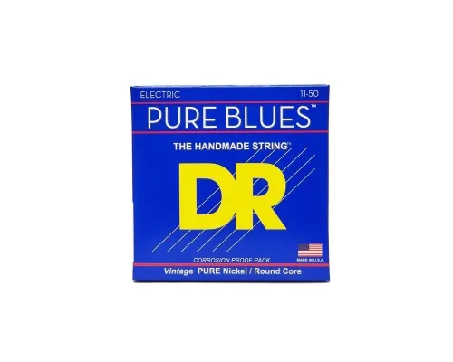 Струни для гітари DR Strings PURE BLUES Electric Guitar Strings - Heavy (11-50) (PHR-11)