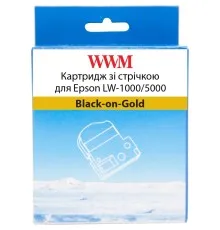 Стрічка для принтера етикеток WWM для Epson LW-1000/5000 36mm х 8m Black-on-Gold (WWM-SM36Z)