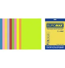 Бумага Buromax А4, 80g, NEON+INTENSIVE, 10colors, 50sh, EUROMAX (BM.2721850E-99)