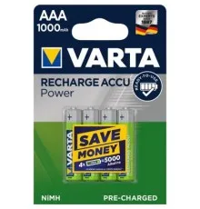 Аккумулятор Varta AAA Rechargeable Accu 1000mAh * 4 (05703301404)