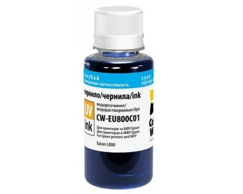Чорнило ColorWay Epson L800 Cyan EU800C (CW-EU800C01)