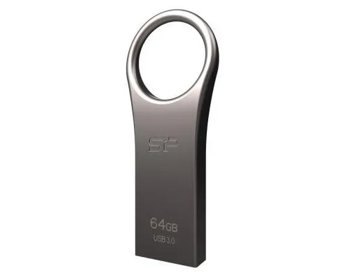 USB флеш накопичувач Silicon Power 64GB Jewel J80 Titanium USB 3.0 (SP064GBUF3J80V1T)