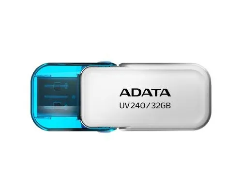 USB флеш накопичувач ADATA 32GB UV240 White USB 2.0 (AUV240-32G-RWH)