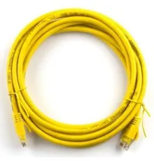 Патч-корд Ritar 1м, RJ-45, Cat.5e, CU, медь, желтый (03032)