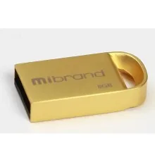 USB флеш накопитель Mibrand 8GB lynx Gold USB 2.0 (MI2.0/LY8M2G)