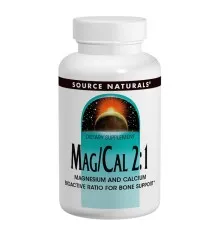 Минералы Source Naturals Магний Кальций 2:1, 370 мг, 90 капсул (SN2060)