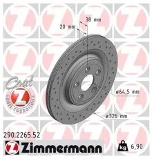 Гальмівний диск ZIMMERMANN 290.2265.52