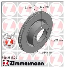 Тормозной диск ZIMMERMANN 590.2816.52