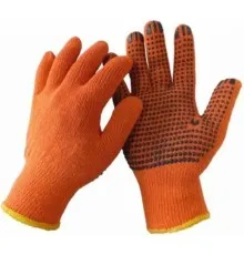 Захисні рукавички Werk ХБ помаранч., чорна крапка (WE2105)