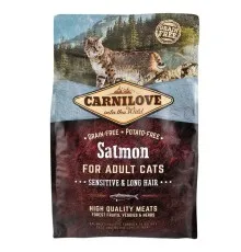 Сухий корм для кішок Carnilove Cat Sensitive and Long Hair 2 кг (8595602512287)