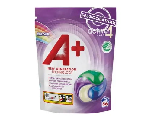 Капсули для прання A+ Color 4 в 1 56 шт. (8435495818328/8435495828785)
