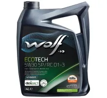 Моторное масло Wolf ECOTECH 5W30 SP/RC D1-3 4л (1049901)