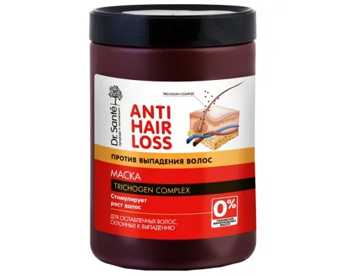 Маска для волос Dr. Sante Anti Hair Loss для ослабленных и склонных к выпадению волос 1000 мл (4823015936623)