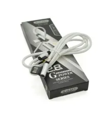 Дата кабель USB 2.0 AM to Lightning 1.0m KSC-028 JINDIAN Silver 2.4A iKAKU (KSC-028-S-L)