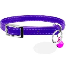 Ошейник для животных WAUDOG GLAMOUR с резинкой и стразами для кошек (фиолетовый) (32549)
