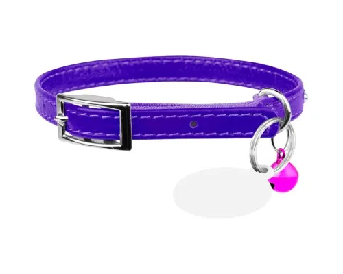 Нашийник для тварин WAUDOG GLAMOUR з резинкою і стразами для кішок (фіолетовий) (32549)