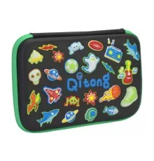 Пенал Cool For School з тисненням 1 відділення Чорний (QT-5638-Black)
