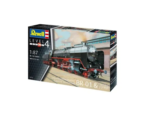 Збірна модель Revell Експрес локомотив BR01 з тендером 22 T32 рівень 4,1:87 (RVL-02172)
