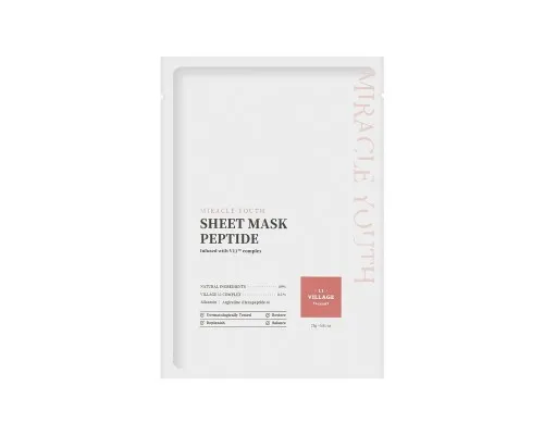 Маска для лица Village 11 Factory Miracle Youth Cleansing Sheet Mask Peptide 23 г (8809663754440)