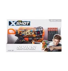 Игрушечное оружие Zuru X-Shot Быстрострельный бластер Skins Flux Game Over (8 патронов) (36516E)