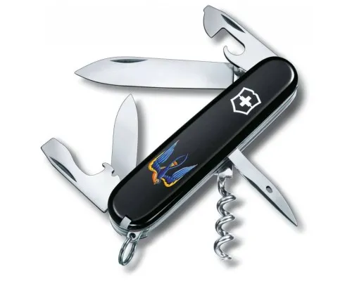 Ніж Victorinox Spartan Ukraine 91 мм Чорний Тризуб-Ластівка (1.3603.3_T1230u)