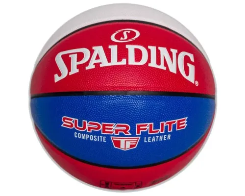 Мяч баскетбольный Spalding Super Flite червоний, білий, синій Уні 7 76928Z (689344406022)