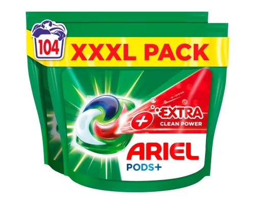 Капсули для прання Ariel Pods All-in-1 + Сила екстраочищення 2 x 52 шт. (8700216023207)