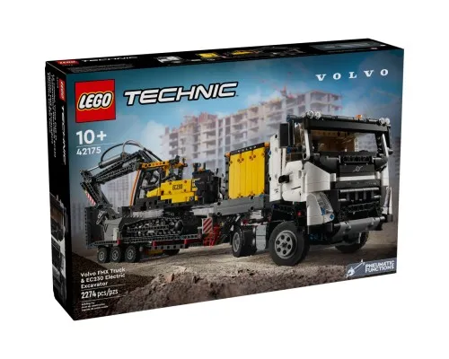 Конструктор LEGO Technic Вантажівка Volvo FMX і Електричний екскаватор EC230 (42175)