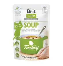 Вологий корм для кішок Brit Care Soup Turkey суп з індичкою 75 г (8595602569199)